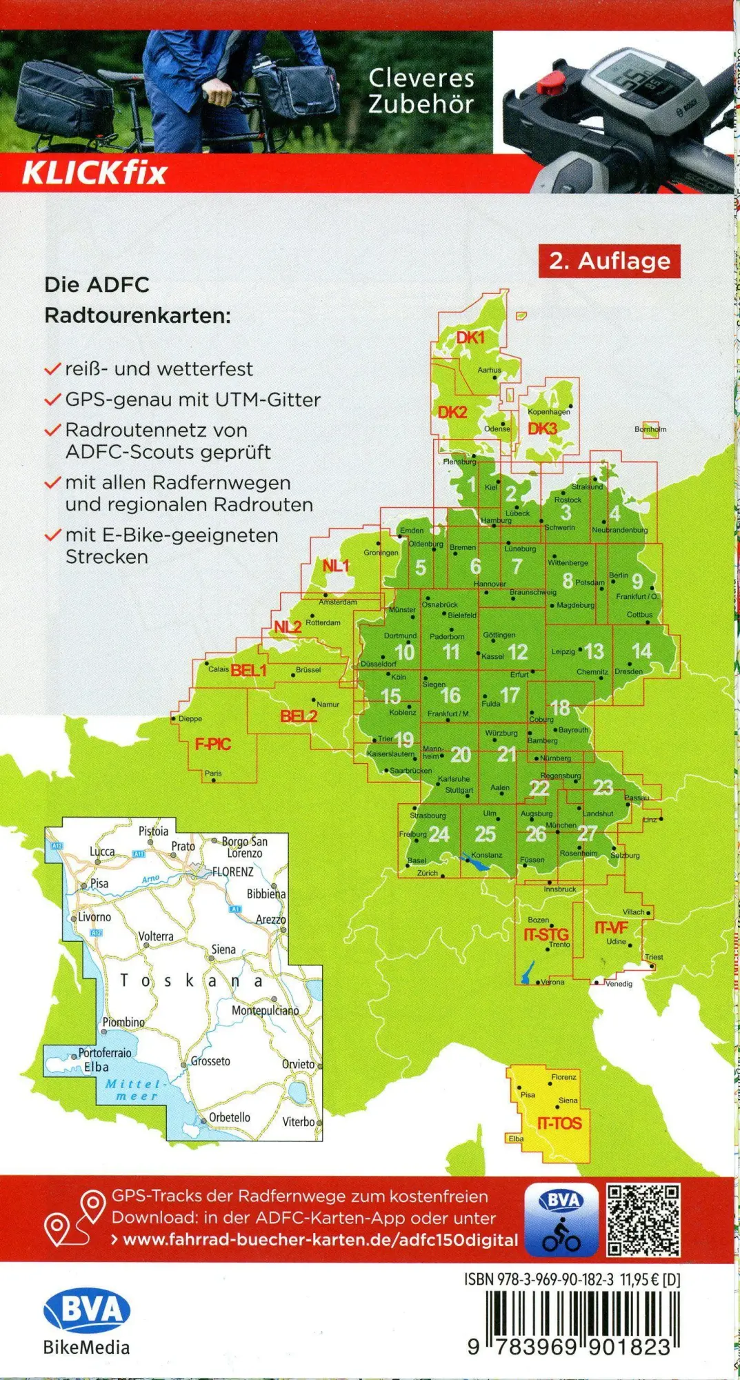 Bild: 9783969901823 | ADFC-Radtourenkarte IT-TOS Toskana 1:150.000, reiß- und wetterfest,...