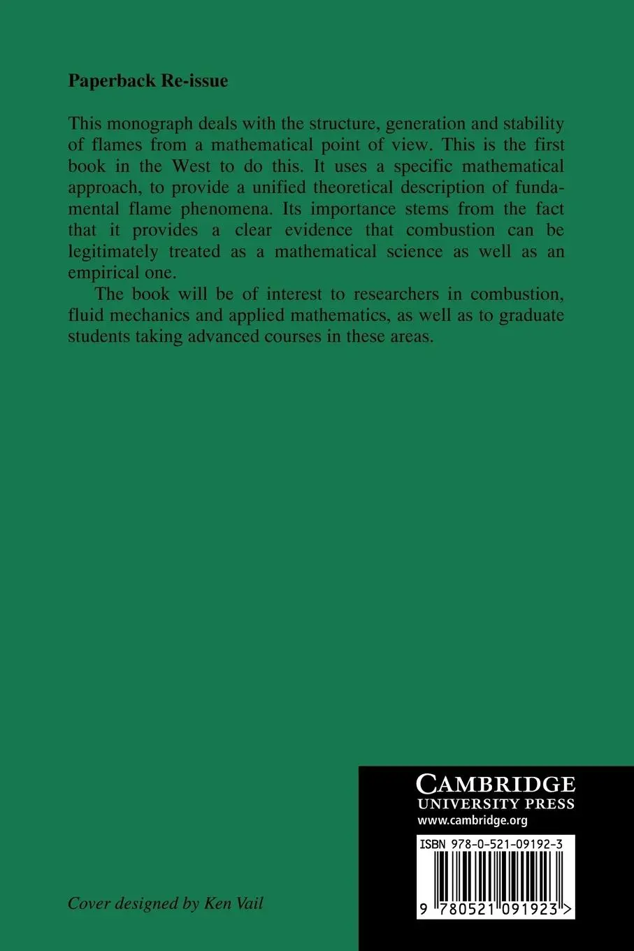 Rückseite: 9780521091923 | Theory of Laminar Flames | J. D. Buckmaster (u. a.) | Taschenbuch