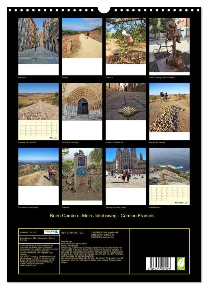 Bild: 9783435971923 | Buen Camino - Mein Jakobsweg - Camino Francés (Wandkalender 2025...