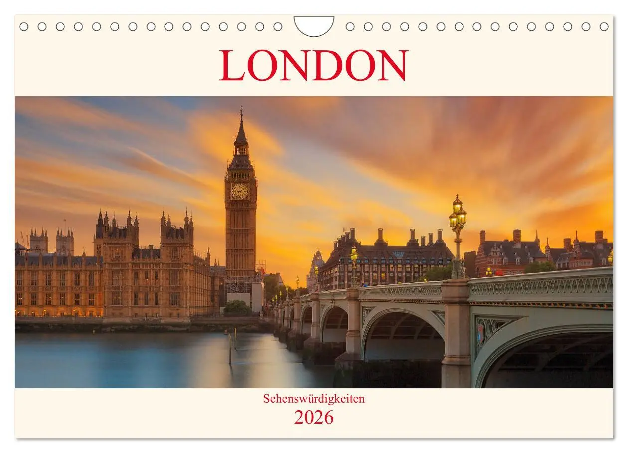 Cover: 9783457751923 | London Sehenswürdigkeiten (Wandkalender 2026 DIN A4 quer), CALVENDO...