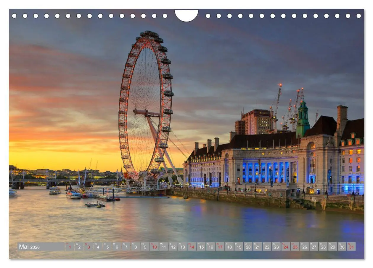 Bild: 9783457751923 | London Sehenswürdigkeiten (Wandkalender 2026 DIN A4 quer), CALVENDO...