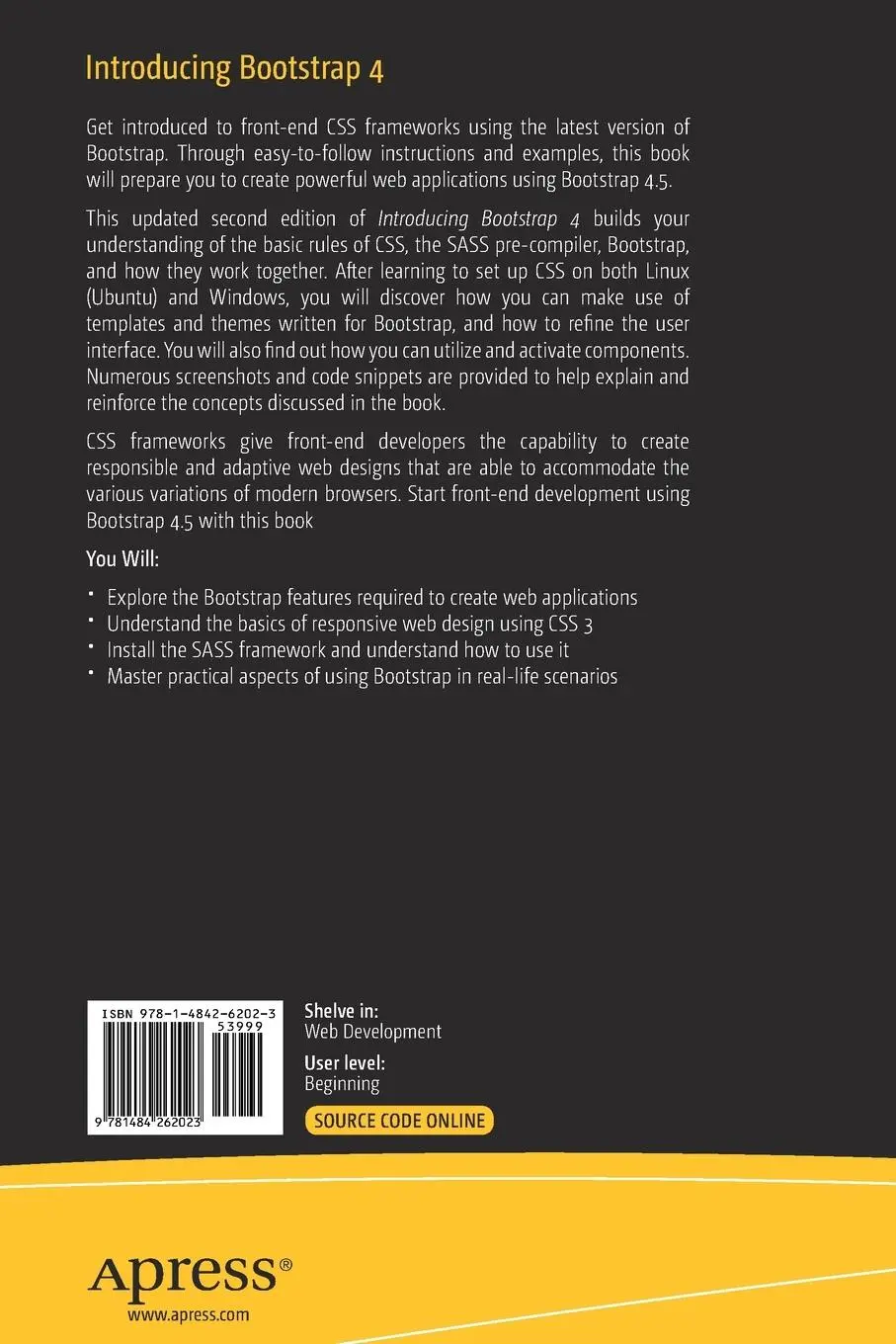 Rückseite: 9781484262023 | Introducing Bootstrap 4 | Jörg Krause | Taschenbuch | xv | Englisch