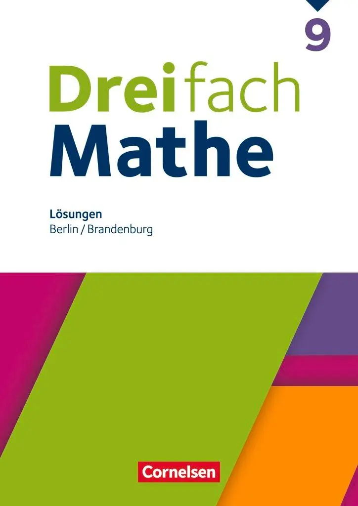 Cover: 9783060002023 | Dreifach Mathe 9. Schuljahr - Berlin und Brandenburg - Lösungen zum...