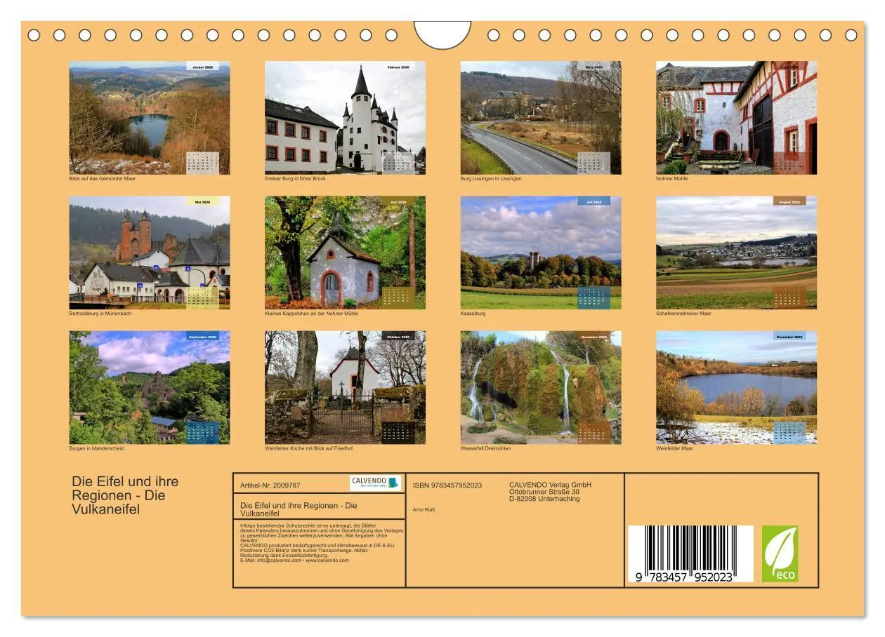 Bild: 9783457952023 | Die Eifel und ihre Regionen - Die Vulkaneifel (Wandkalender 2026...