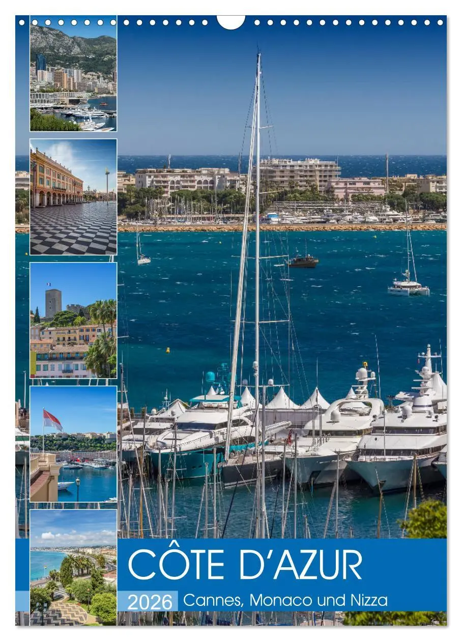 Cover: 9783516422023 | CÔTE D'AZUR Cannes, Monaco und Nizza (Wandkalender 2026 DIN A3...