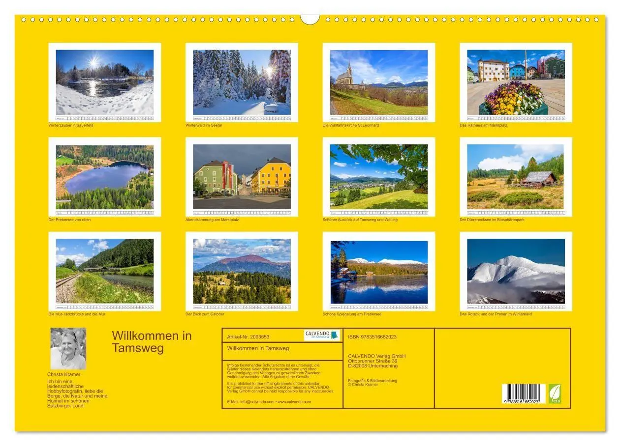 Bild: 9783516662023 | Willkommen in Tamsweg (Wandkalender 2026 DIN A2 quer), CALVENDO...