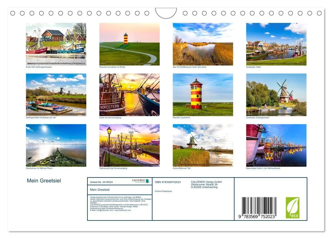 Bild: 9783569752023 | Mein Greetsiel (Wandkalender 2027 DIN A4 quer), CALVENDO...