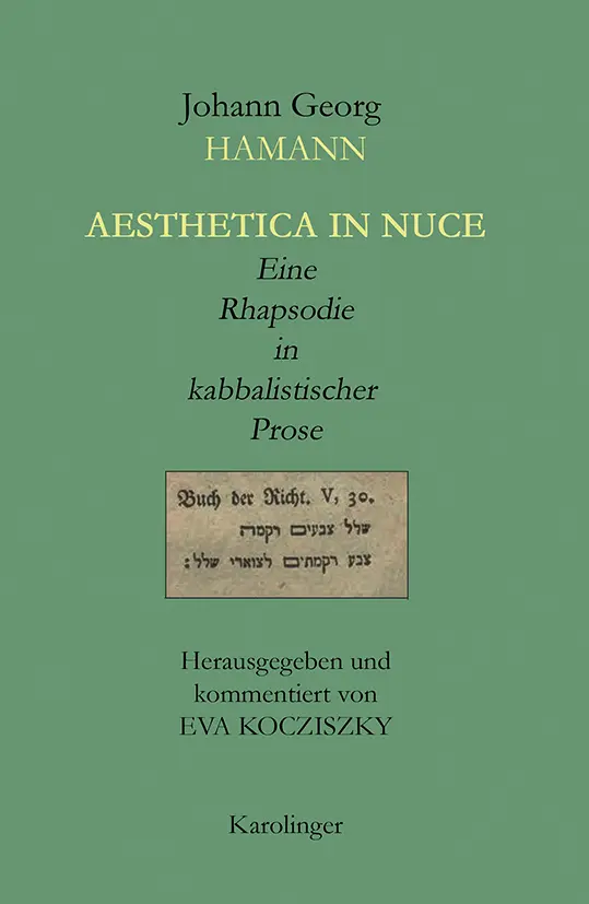Cover: 9783854182023 | AESTHETICA IN NUCE | Eine Rhapsodie in kabbalistischer Prose | Hamann