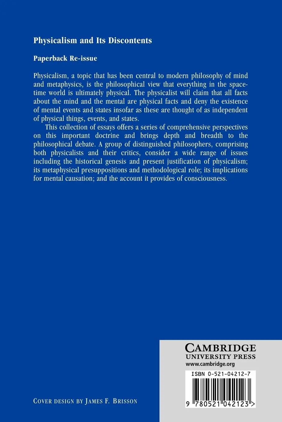 Rückseite: 9780521042123 | Physicalism and Its Discontents | Carl Gillett (u. a.) | Taschenbuch