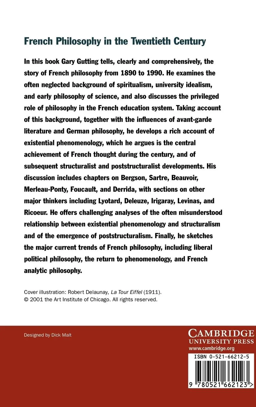 Rückseite: 9780521662123 | French Philosophy in the Twentieth Century | Gary Gutting (u. a.)