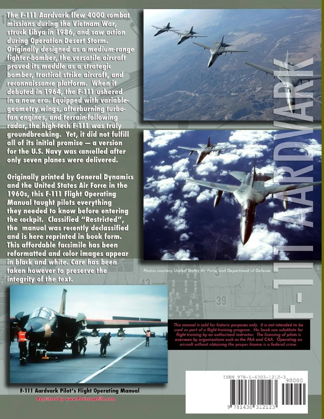 Rückseite: 9781430312123 | F-111 Aardvark Pilot's Flight Operating Manual | Force | Taschenbuch