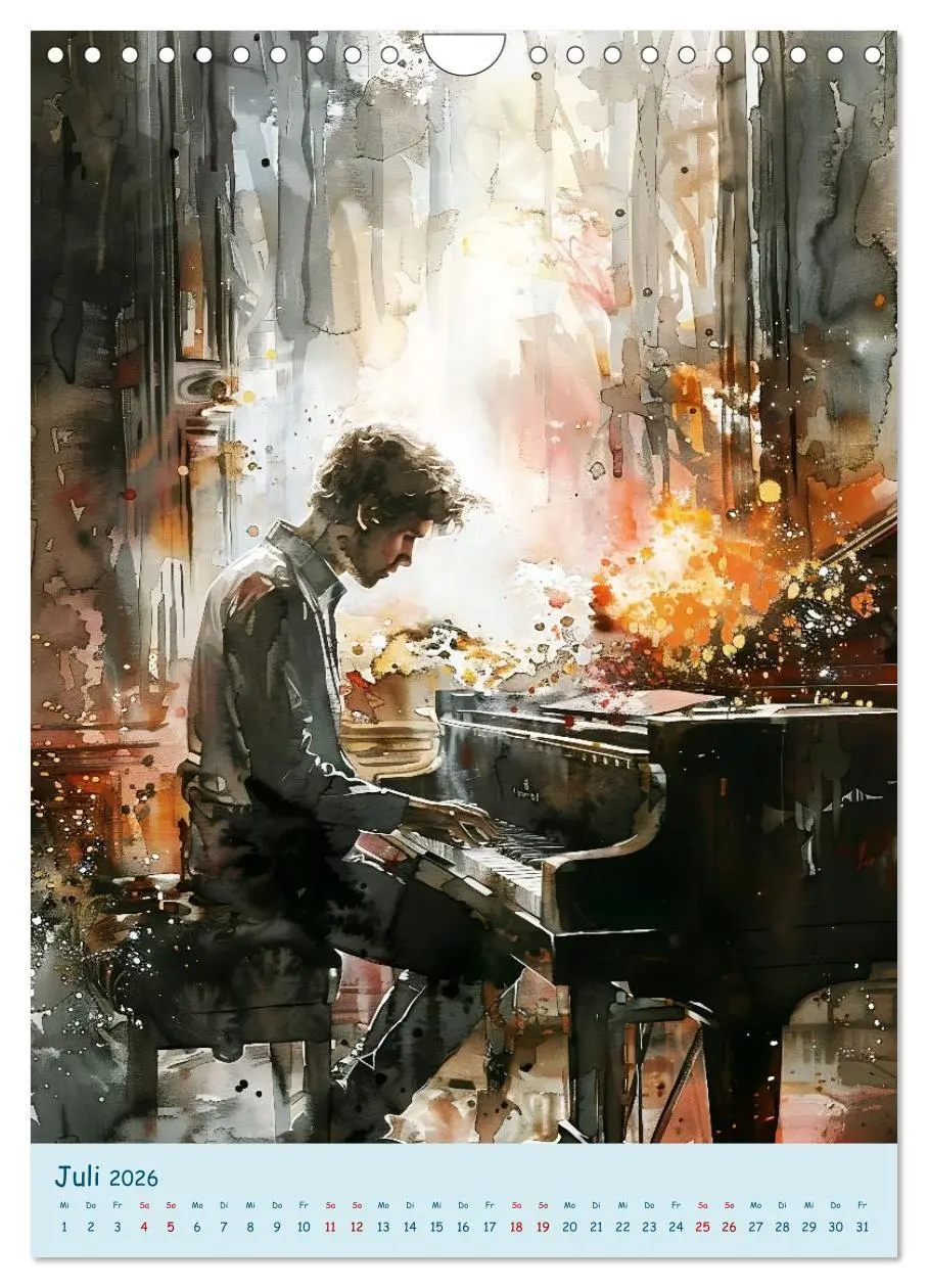 Bild: 9783516272123 | Die Farben der Musik (Wandkalender 2026 DIN A4 hoch), CALVENDO...