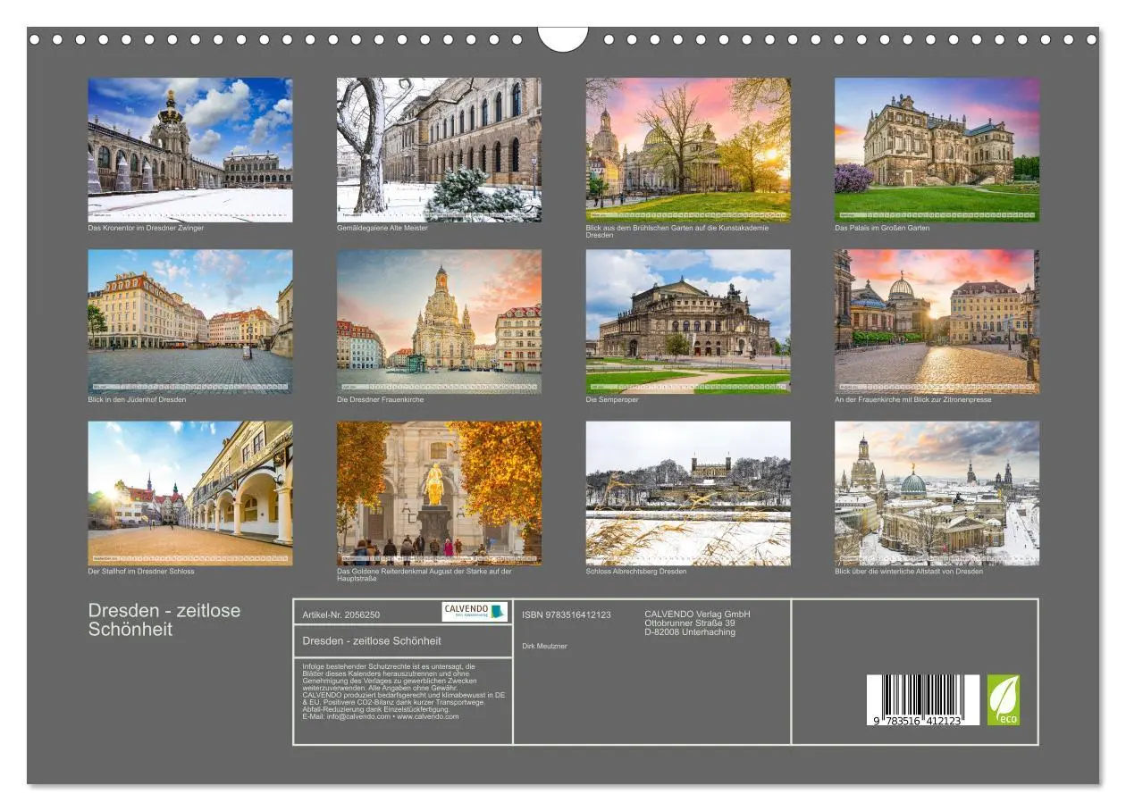 Bild: 9783516412123 | Dresden - zeitlose Schönheit (Wandkalender 2026 DIN A3 quer),...