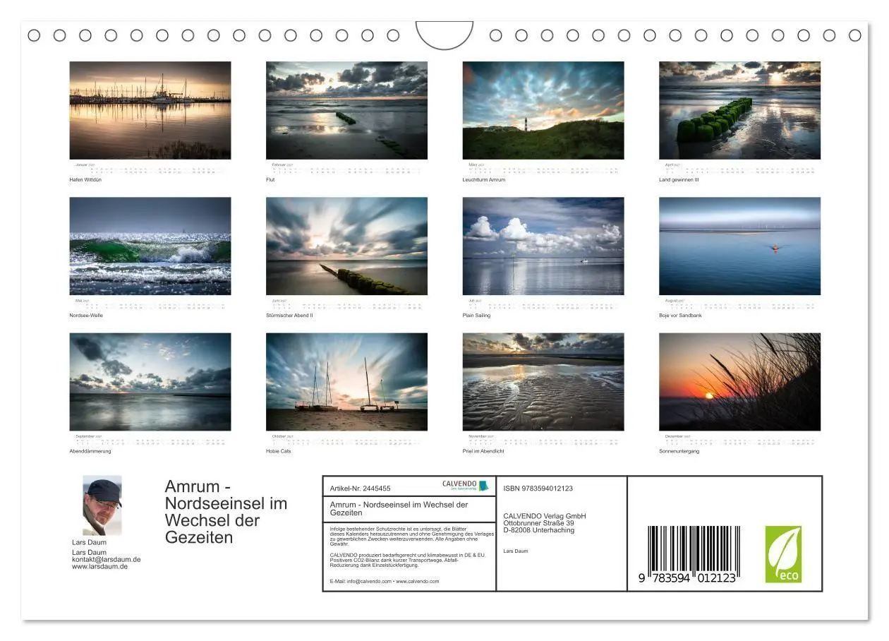 Bild: 9783594012123 | Amrum - Nordseeinsel im Wechsel der Gezeiten (Wandkalender 2027 DIN...