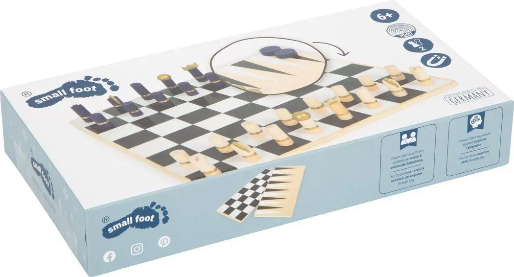 Bild: 4020972122223 | Schach und Backgammon "Gold Edition" | small foot | 12222 | Deutsch
