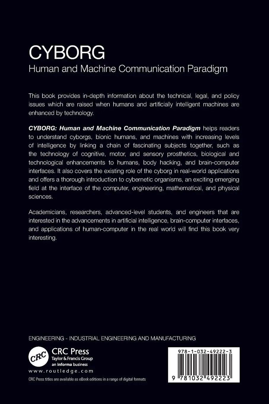 Rückseite: 9781032492223 | CYBORG | Human and Machine Communication Paradigm | Kaswan (u. a.)