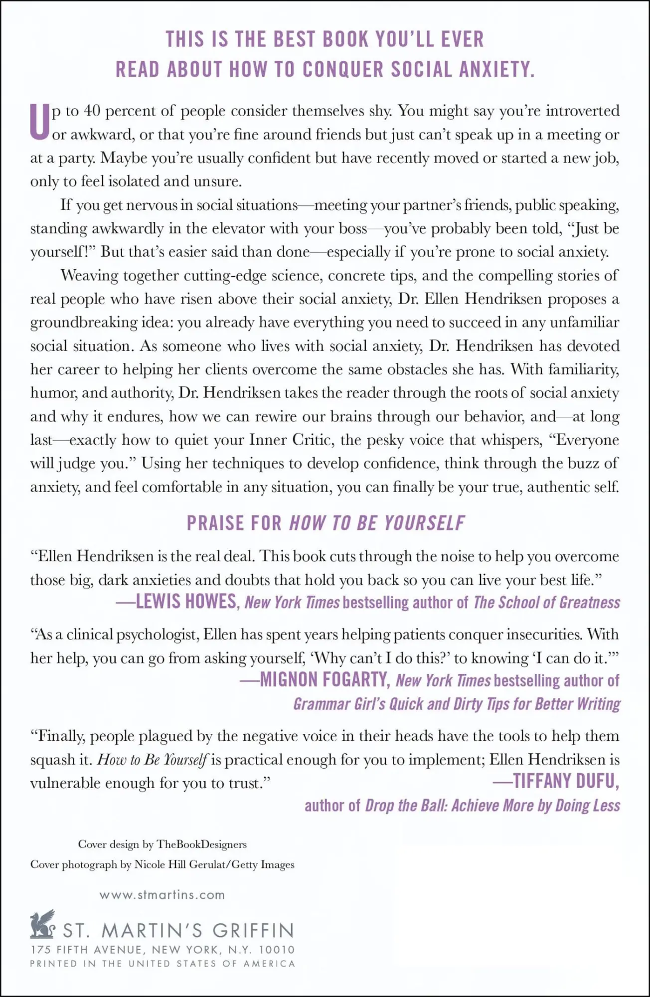 Rückseite: 9781250122223 | How to Be Yourself | Ellen Hendriksen | Taschenbuch | Englisch | 2019