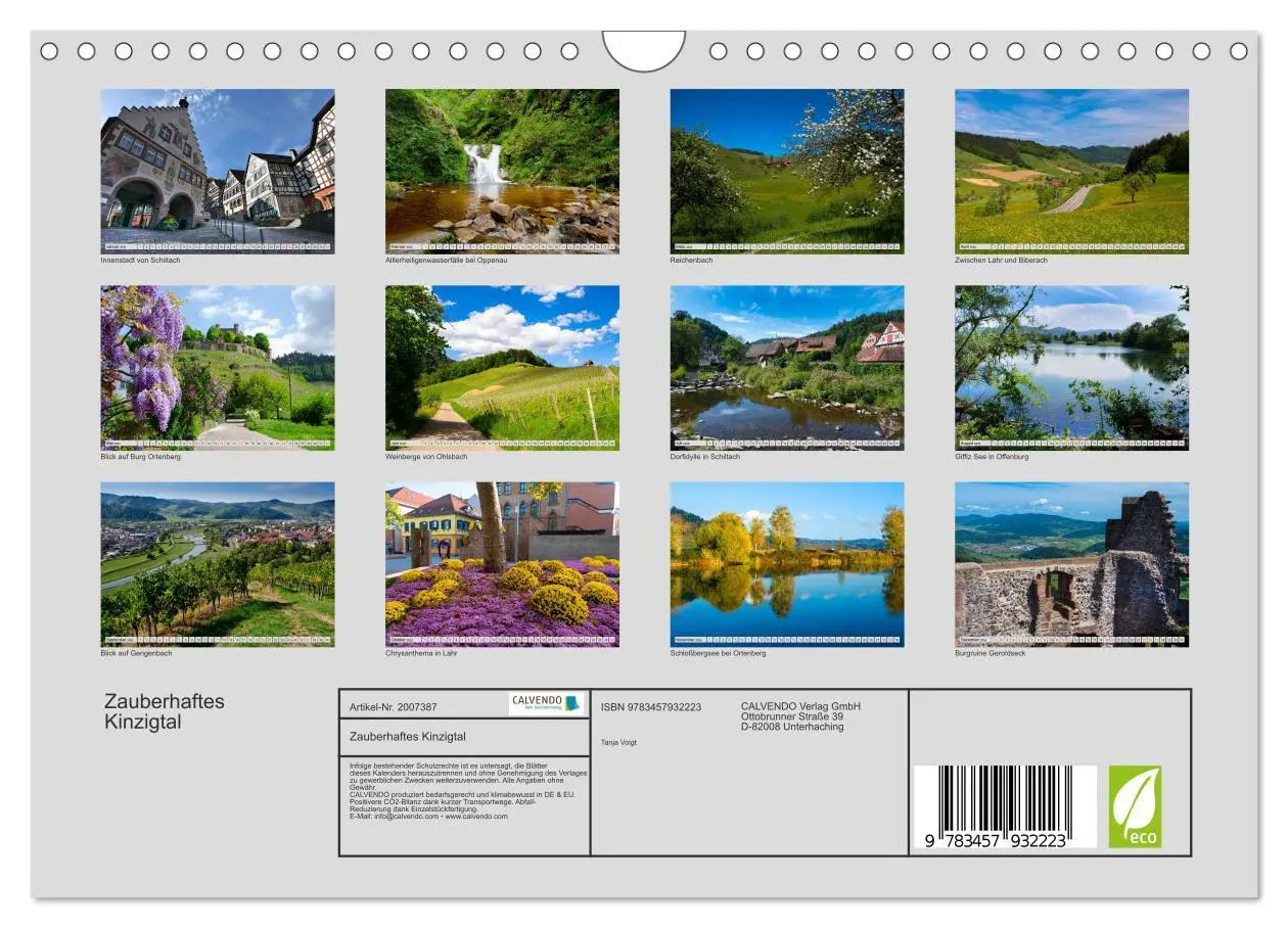 Bild: 9783457932223 | Zauberhaftes Kinzigtal (Wandkalender 2026 DIN A4 quer), CALVENDO...