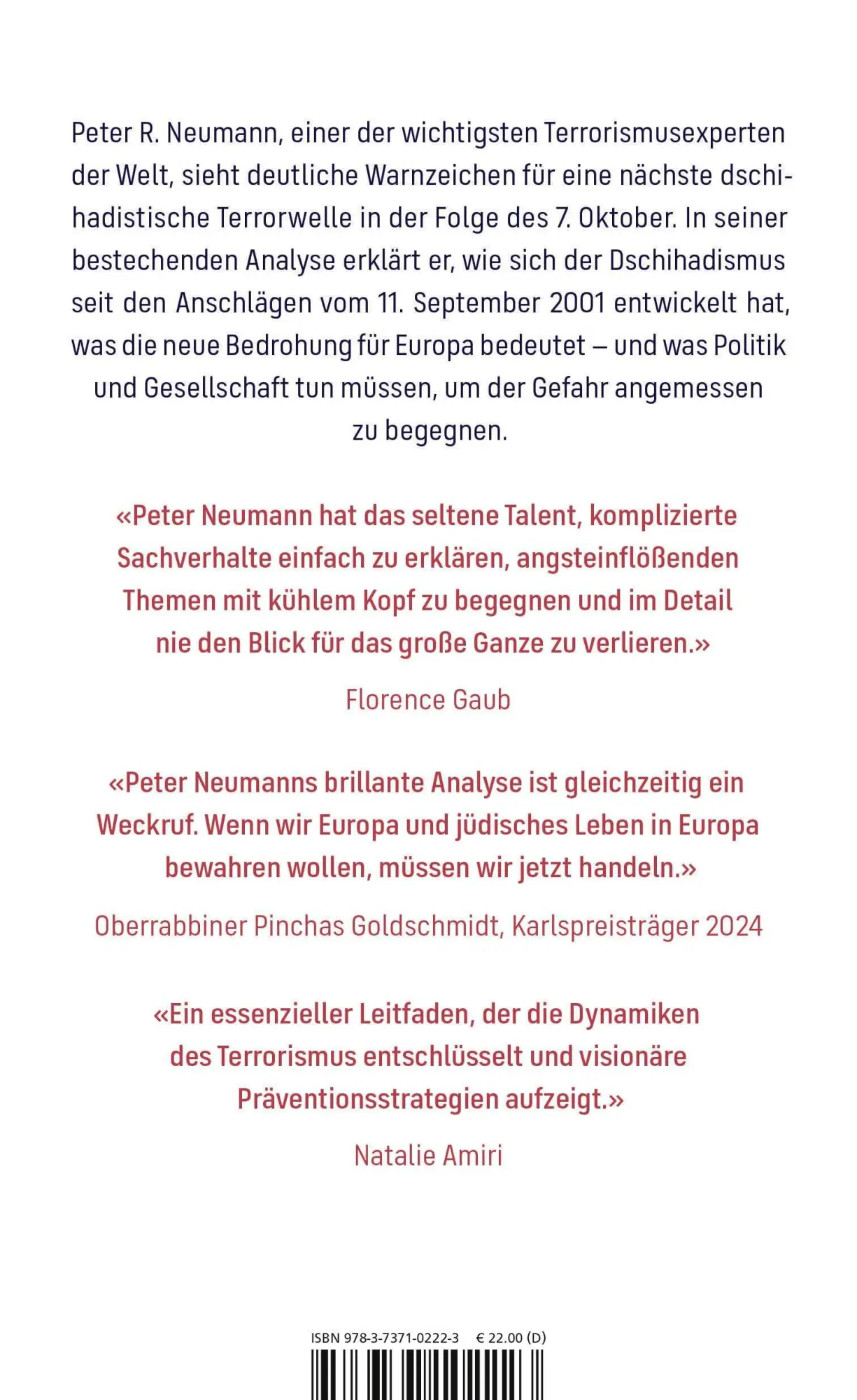 Rückseite: 9783737102223 | Die Rückkehr des Terrors | Peter R. Neumann | Buch | 176 S. | Deutsch