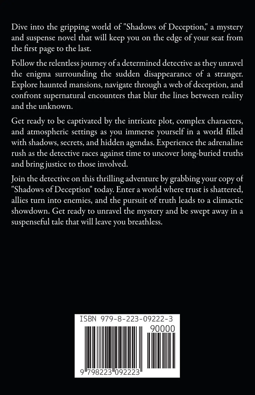 Rückseite: 9798223092223 | Shadows of Deception - Puzzle | Lieutenant Dundy | Taschenbuch | 2023