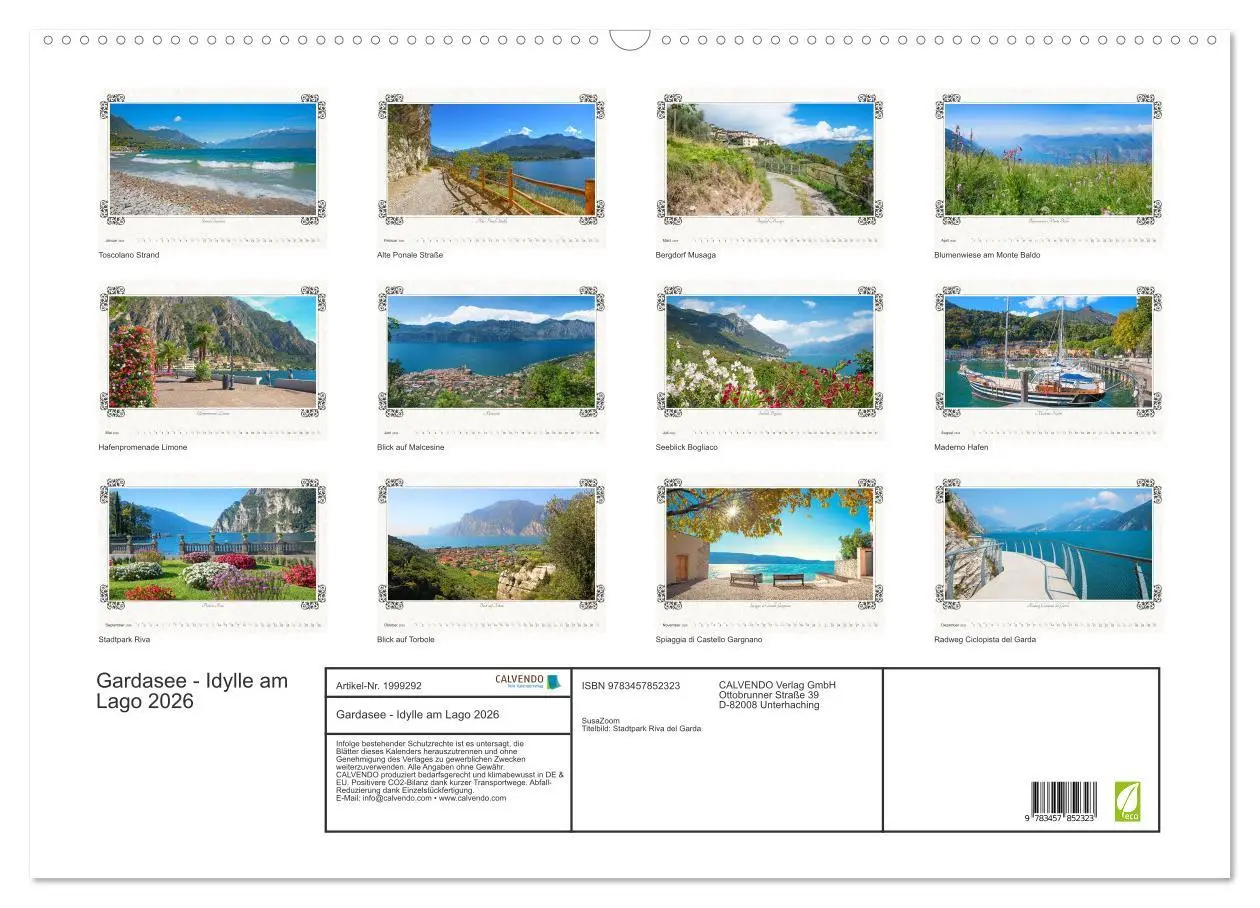 Bild: 9783457852323 | Gardasee - Idylle am Lago 2026 (Wandkalender 2026 DIN A2 quer),...