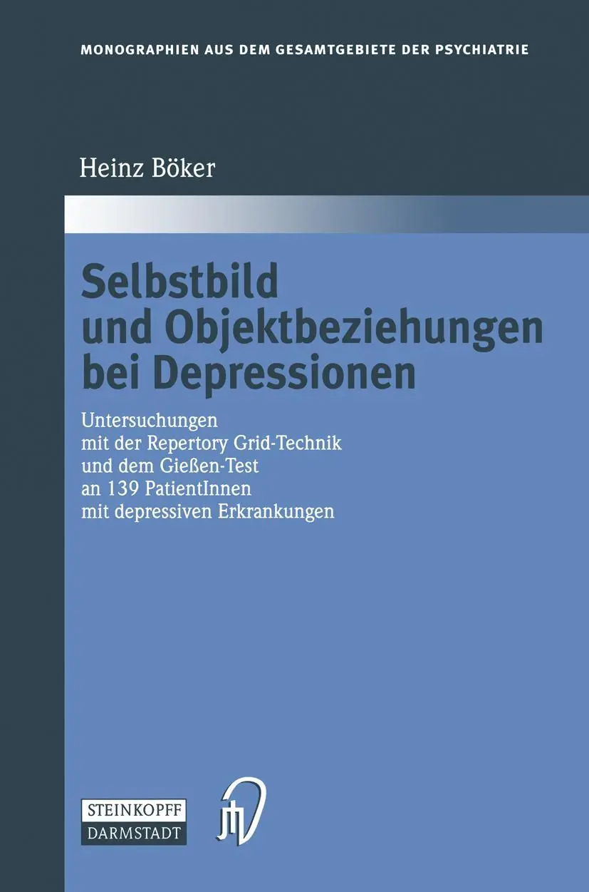 Cover: 9783642502323 | Selbstbild und Objektbeziehungen bei Depressionen | Heinz Böker | Buch