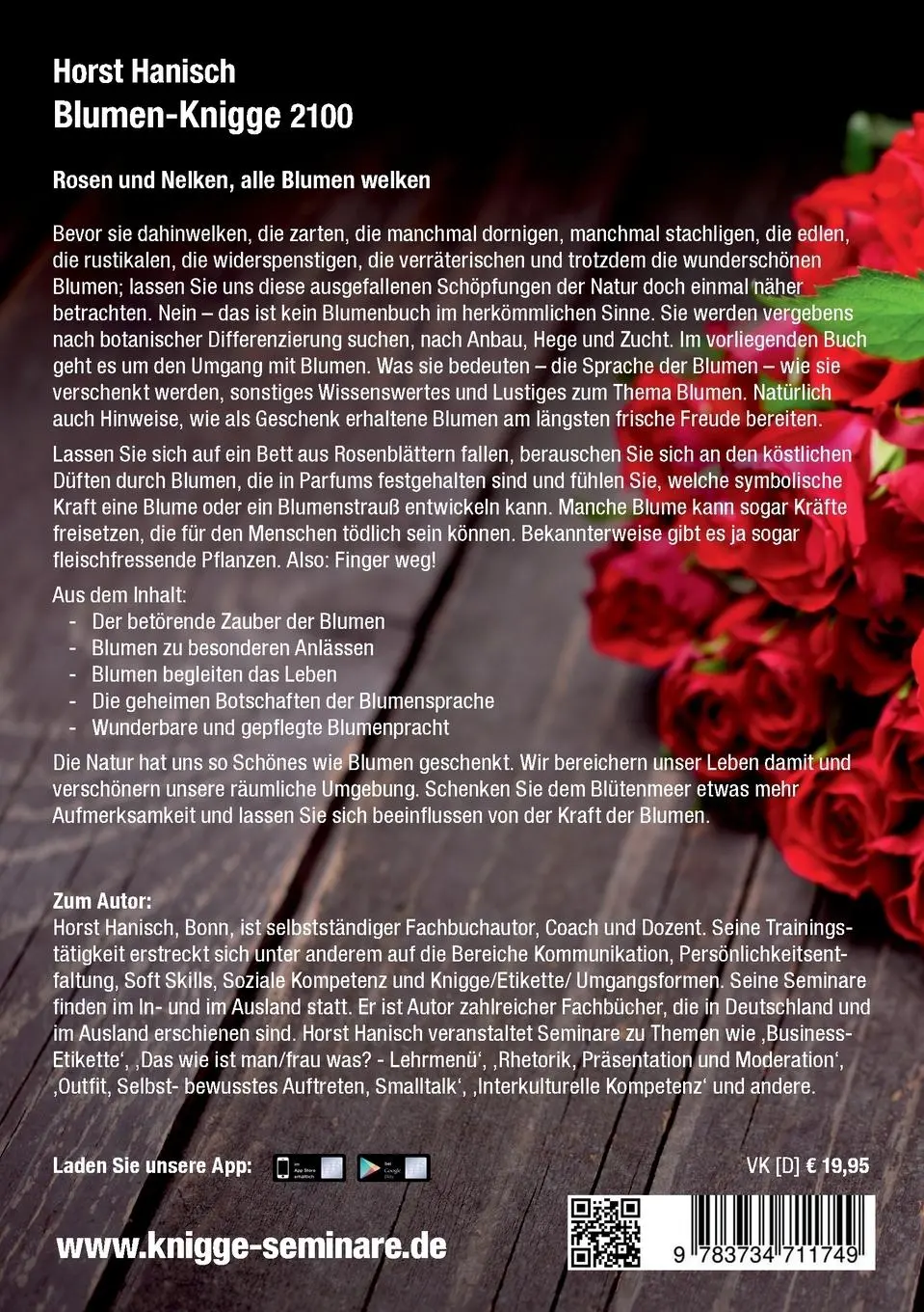 Rückseite: 9783848212323 | Blumen-Knigge 2100 | Horst Hanisch | Taschenbuch | 144 S. | Deutsch
