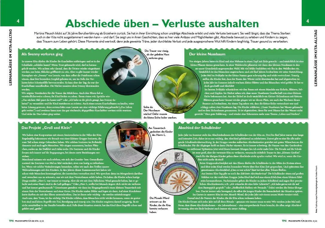 Bild: 9783960462323 | TPS-Praxismappe für die Kita: Trauer und Abschiednehmen | Buch | 40 S.