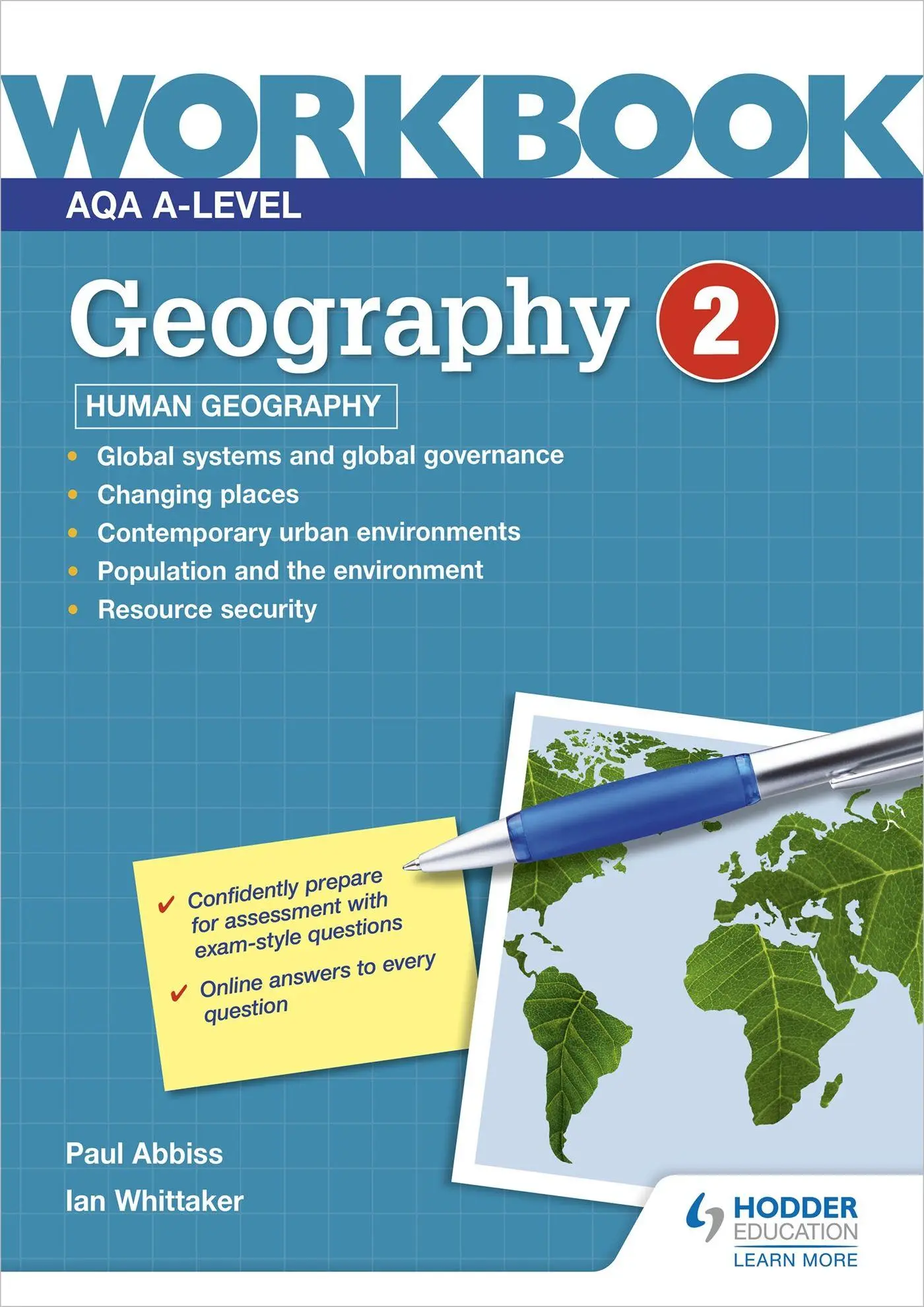 Cover: 9781398332423 | AQA A-level Geography Workbook 2 | Human Geography | Abbiss (u. a.)