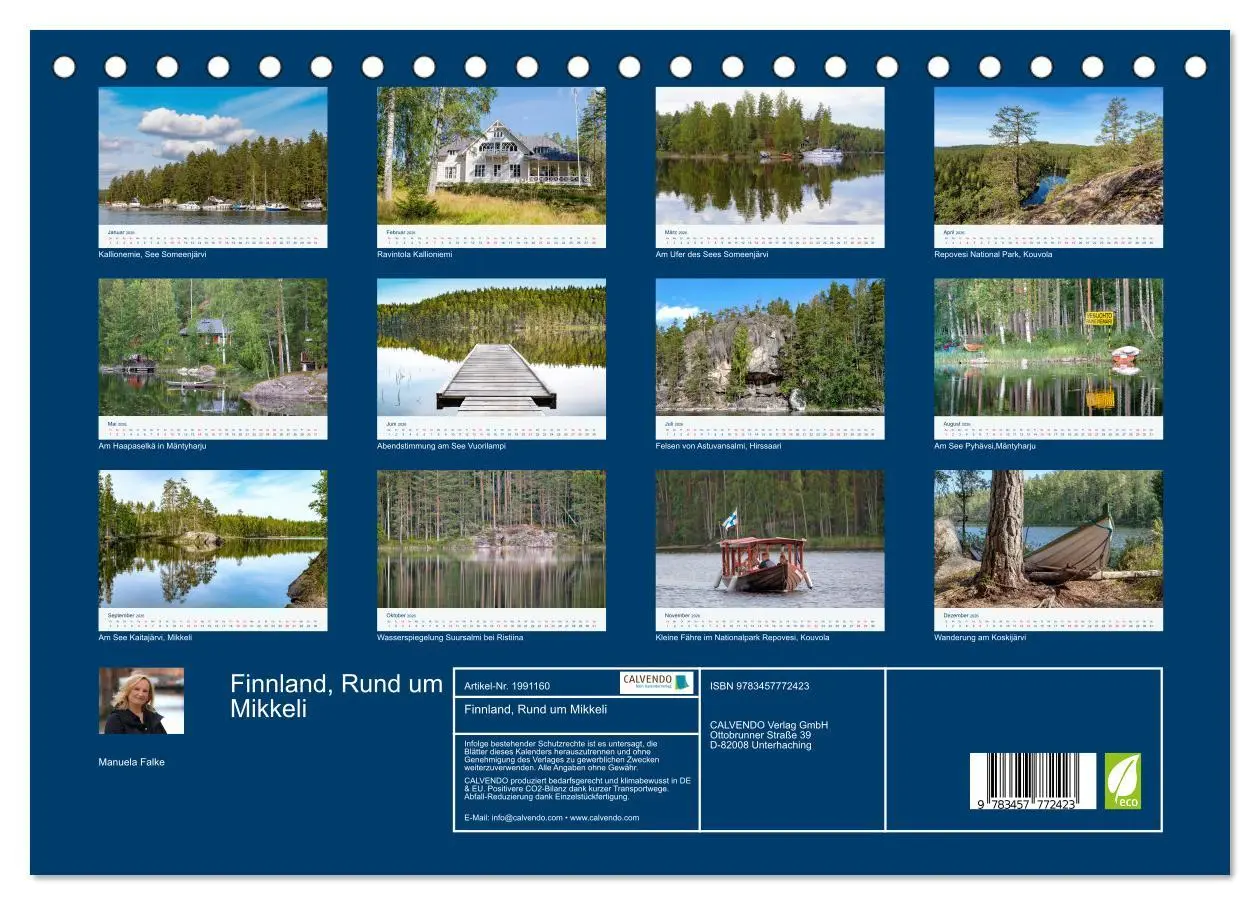 Bild: 9783457772423 | Finnland, Rund um Mikkeli (Tischkalender 2026 DIN A5 quer),...