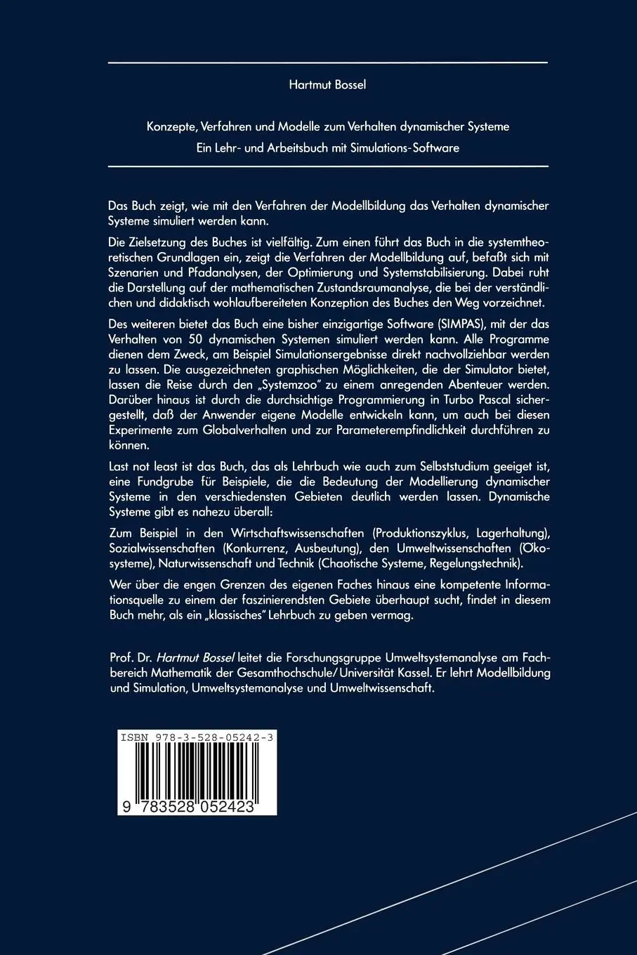 Rückseite: 9783528052423 | Modellbildung und Simulation | Hartmut Bossel | Taschenbuch | iv