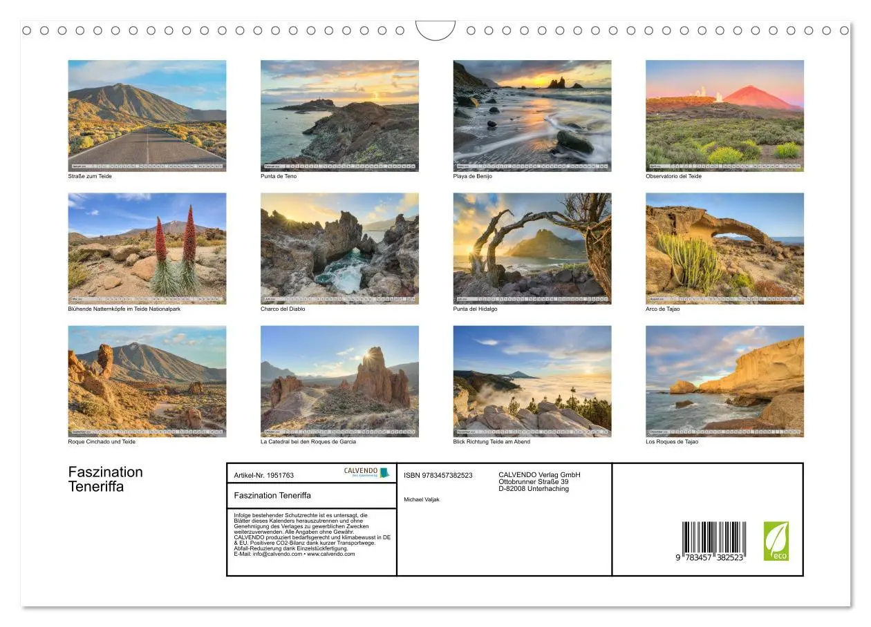 Bild: 9783457382523 | Faszination Teneriffa (Wandkalender 2026 DIN A3 quer), CALVENDO...