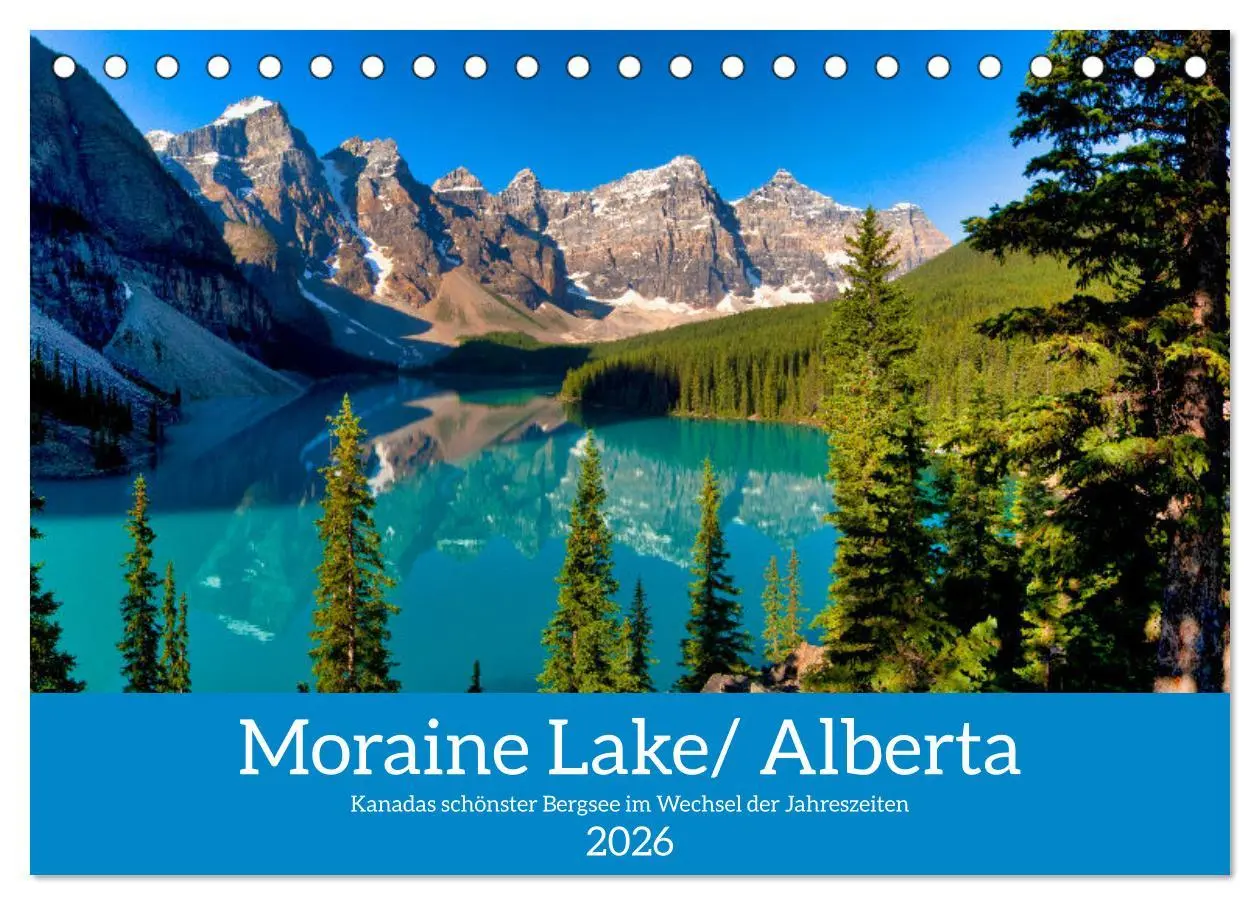 Cover: 9783457522523 | Moraine Lake, Alberta/ Kanada (Tischkalender 2026 DIN A5 quer),...