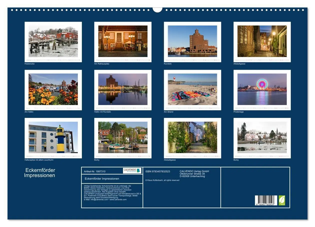 Bild: 9783457832523 | Eckernförder Impressionen (Wandkalender 2026 DIN A2 quer), CALVENDO...