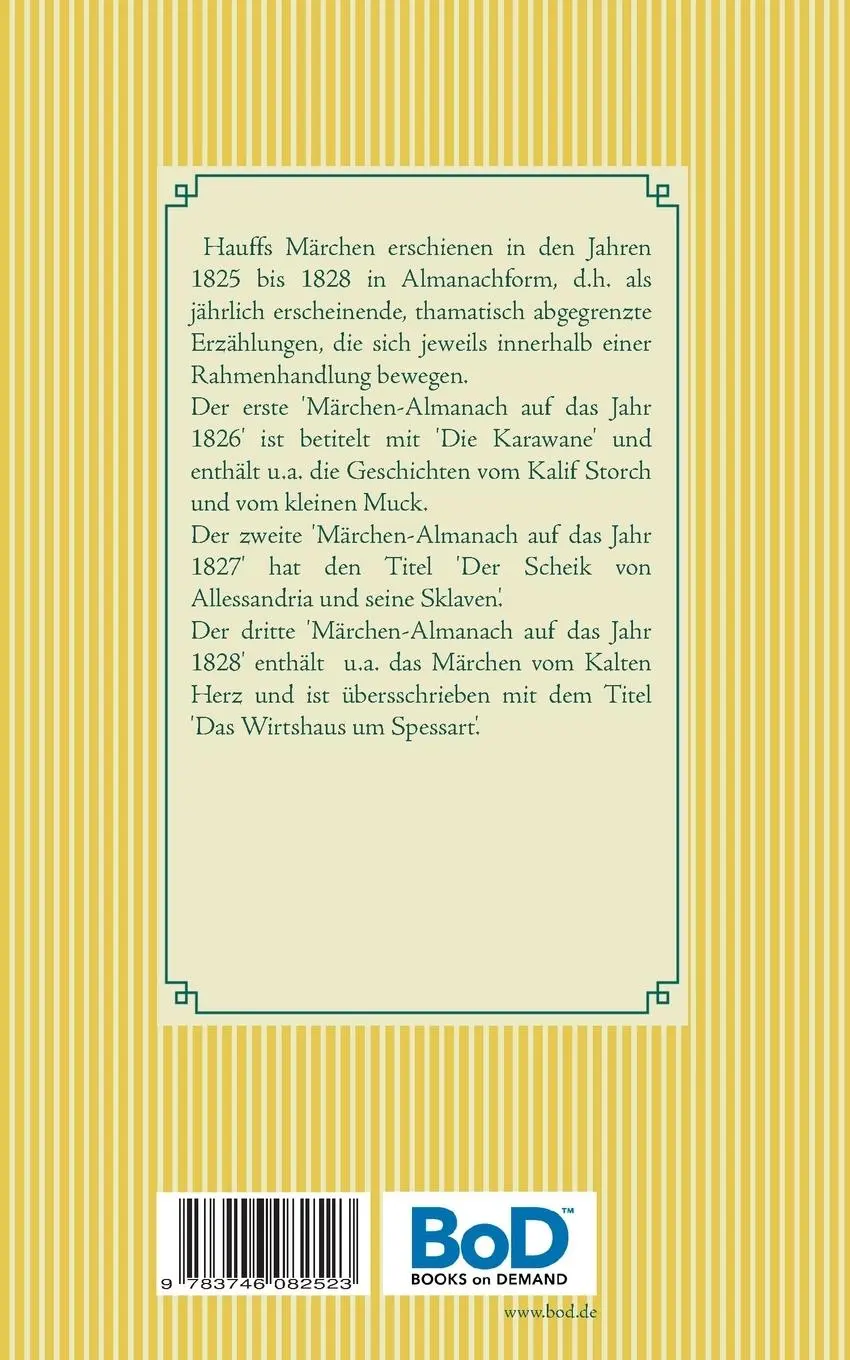 Rückseite: 9783746082523 | Märchen | Wilhelm Hauff | Taschenbuch | 332 S. | Deutsch | 2018