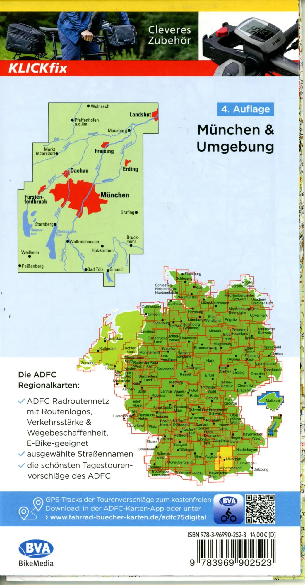 Bild: 9783969902523 | BVA ADFC Regionalkarte München und Umgebung 1:75.000 | V. (u. a.)
