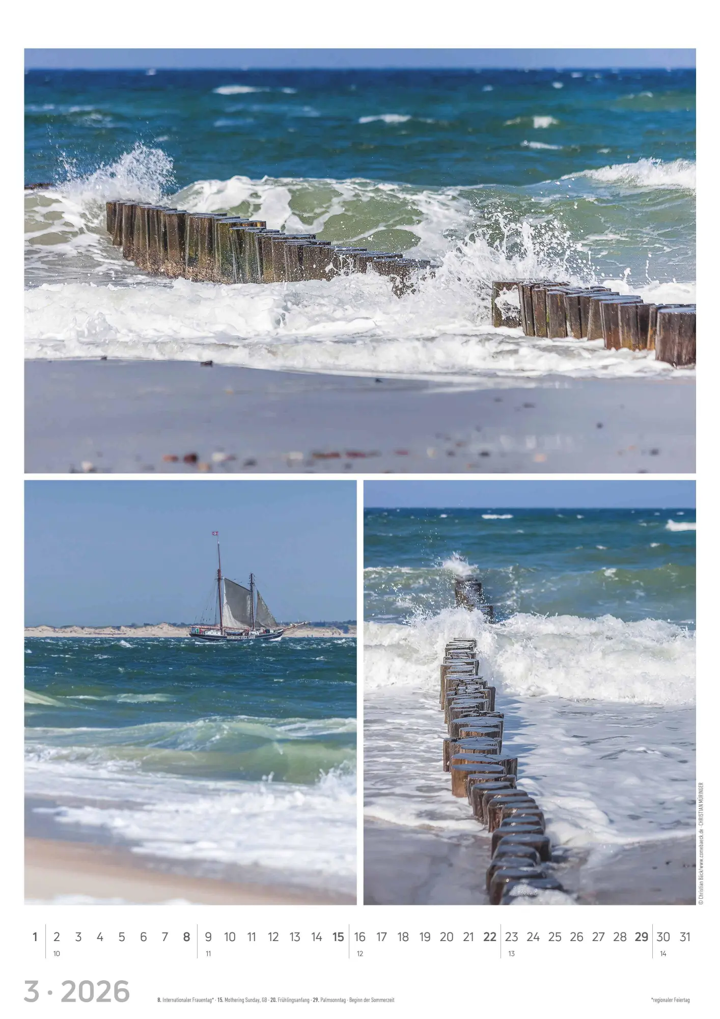 Bild: 4069095002623 | Strandgeflüster - Momente am Meer 2026 - Bildkalender A3 (29,7x42...