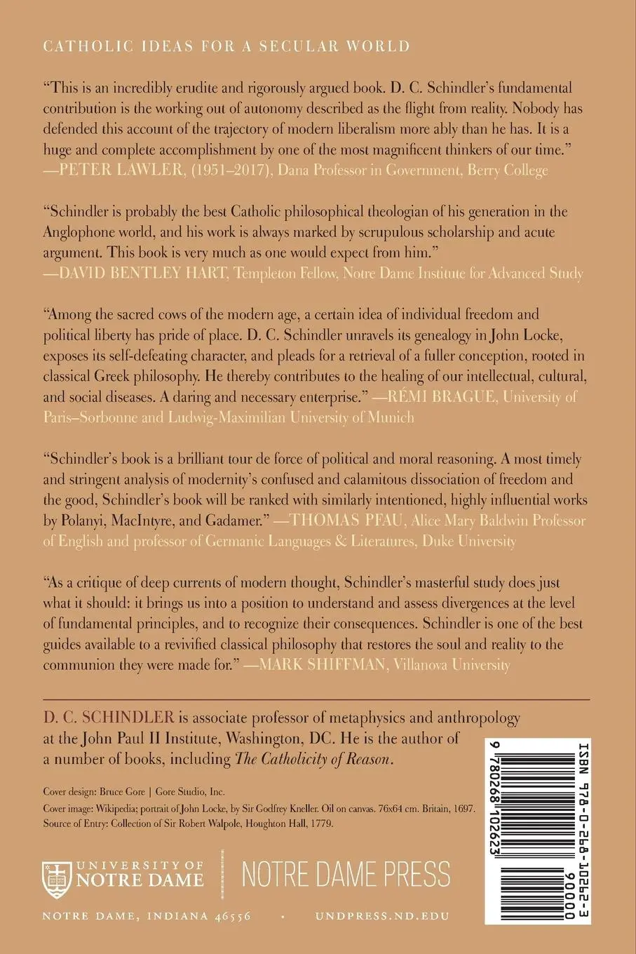 Rückseite: 9780268102623 | Freedom from Reality | The Diabolical Character of Modern Liberty