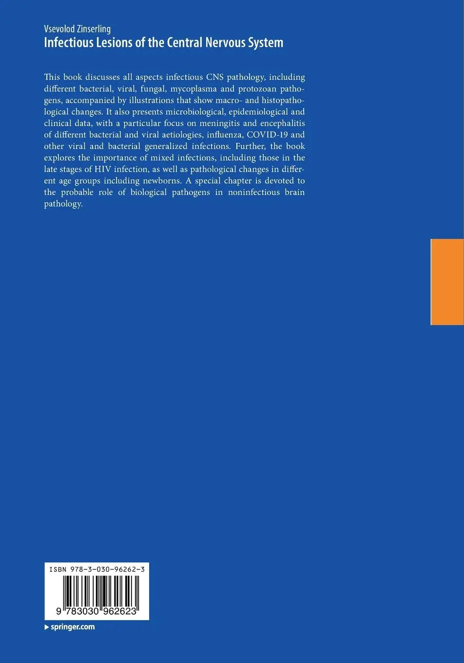 Rückseite: 9783030962623 | Infectious Lesions of the Central Nervous System | Vsevolod Zinserling