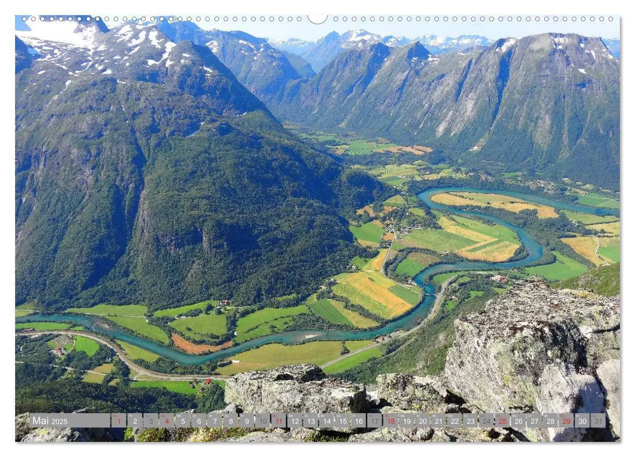 Bild: 9783435732623 | Norwegen (Wandkalender 2025 DIN A2 quer), CALVENDO Monatskalender