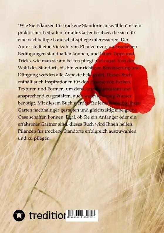 Bild: 9783347852723 | Wie Sie Pflanzen für trockene Standorte auswählen | Moritz | Buch