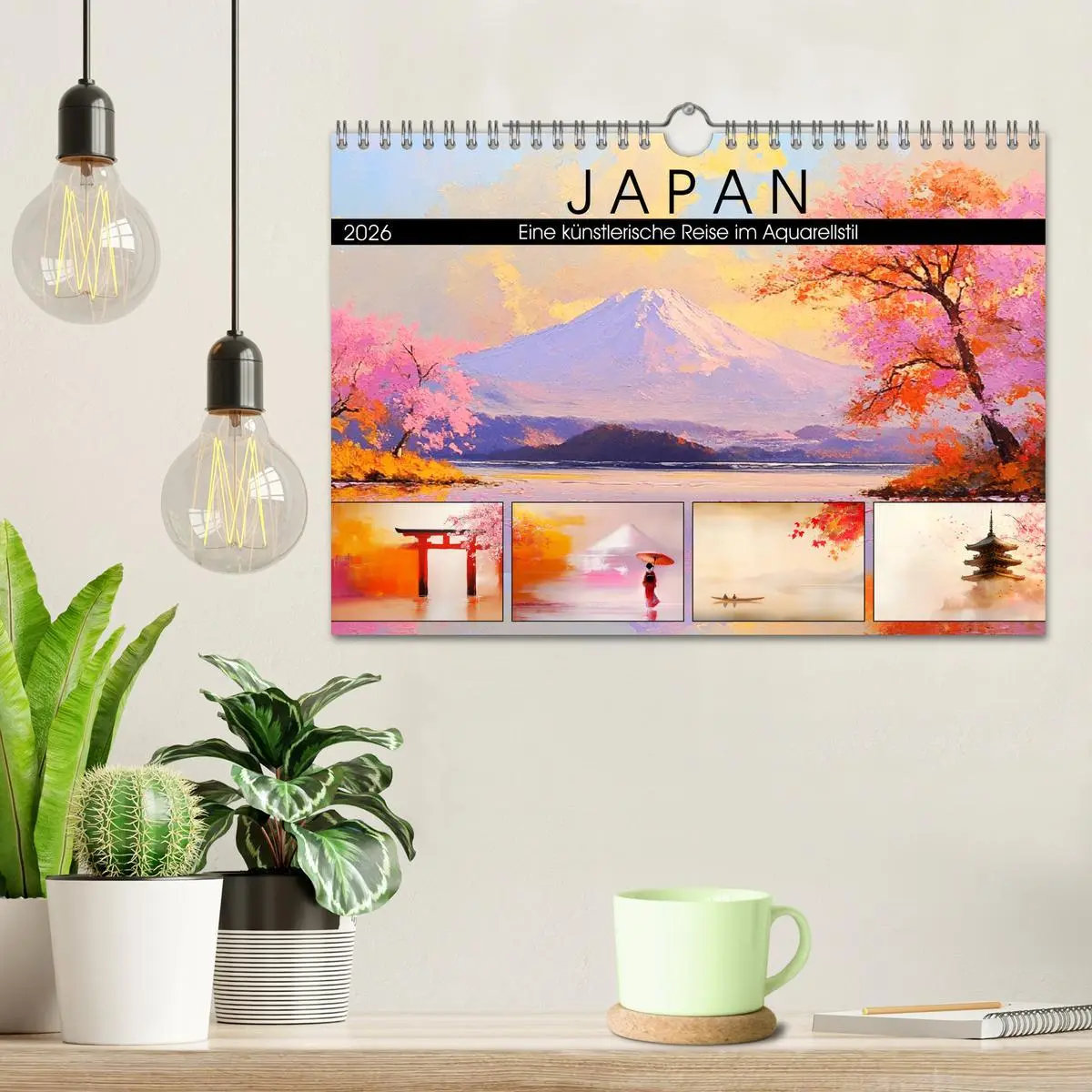 Bild: 9783457292723 | Japan. Eine künstlerische Reise im Aquarellstil (Wandkalender 2026...
