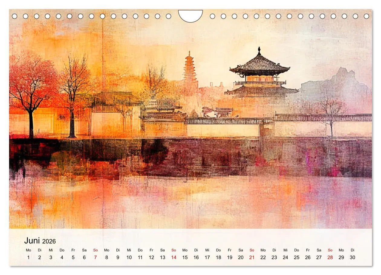 Bild: 9783457292723 | Japan. Eine künstlerische Reise im Aquarellstil (Wandkalender 2026...