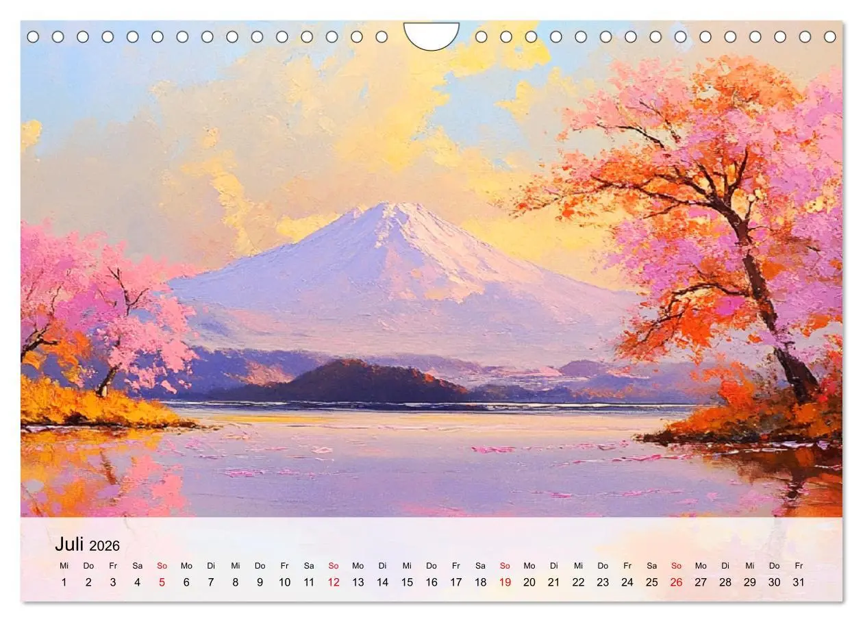 Bild: 9783457292723 | Japan. Eine künstlerische Reise im Aquarellstil (Wandkalender 2026...