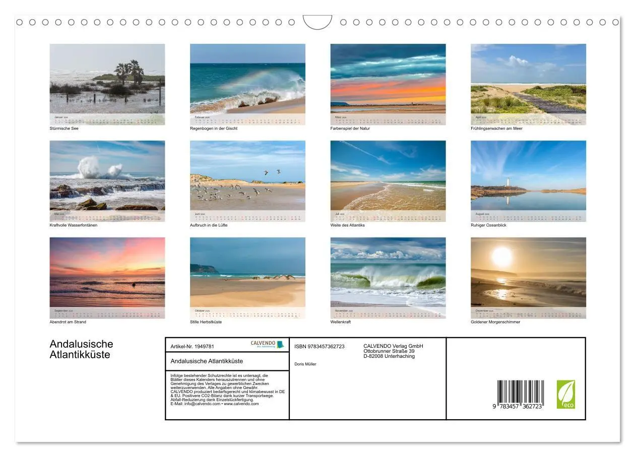 Bild: 9783457362723 | Andalusische Atlantikküste (Wandkalender 2026 DIN A3 quer),...