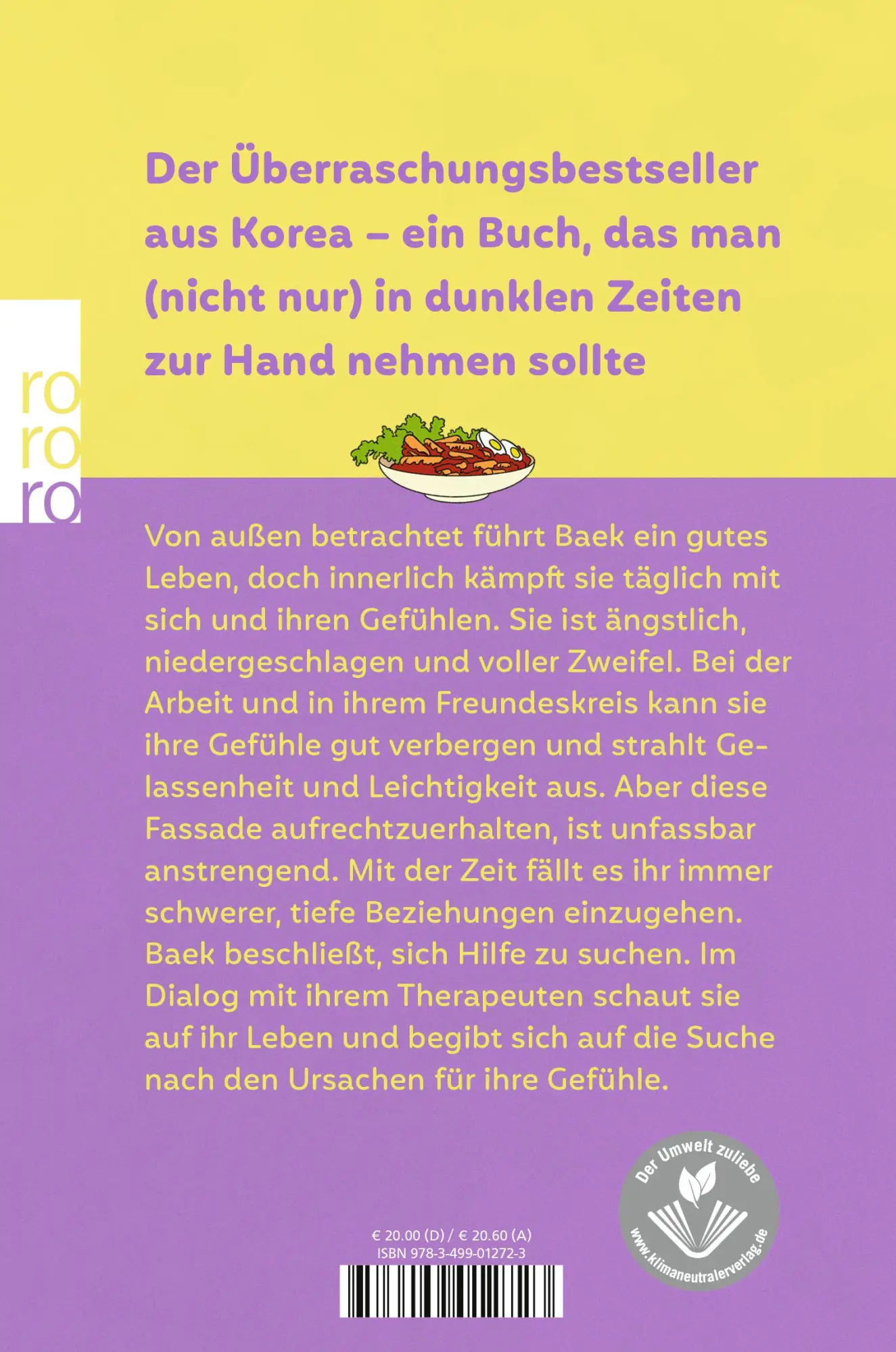 Rückseite: 9783499012723 | Ich will sterben, aber Tteokbokki essen will ich auch | Baek Sehee