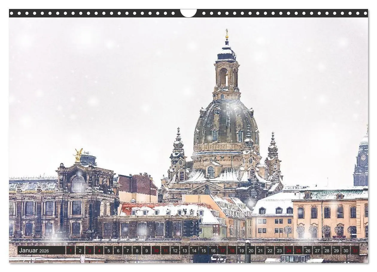 Bild: 9783516142723 | Dresden - Die Frauenkirche (Wandkalender 2026 DIN A3 quer),...
