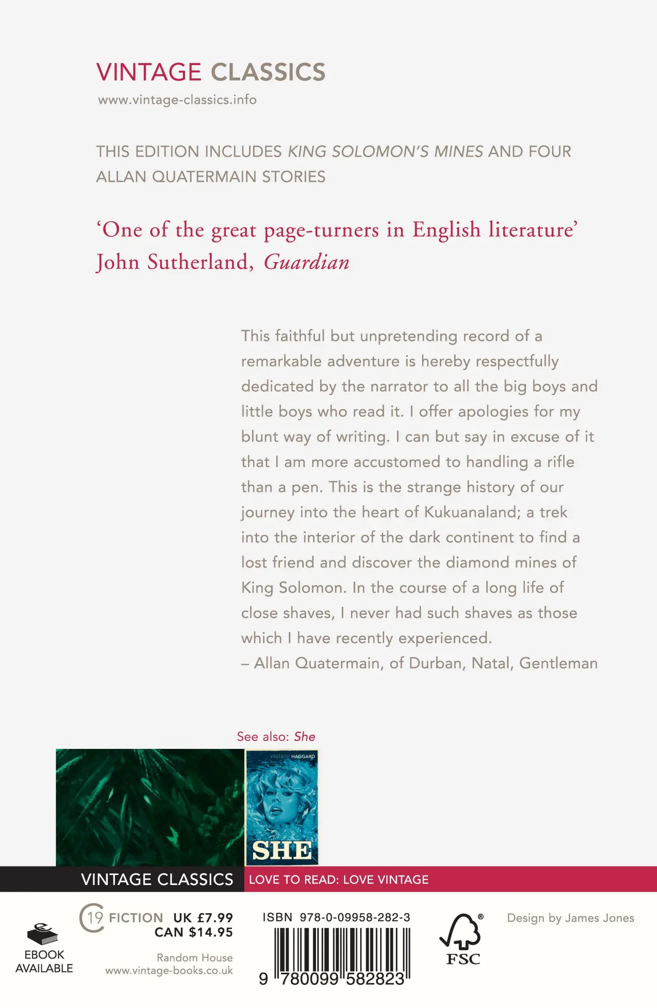 Rückseite: 9780099582823 | King Solomon's Mines and Other Stories | H Rider Haggard | Taschenbuch