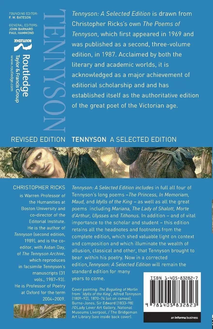 Rückseite: 9781405832823 | Tennyson | A Selected Edition | Christopher Ricks | Taschenbuch | 2006