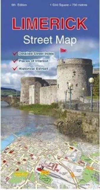 Cover: 9781908852823 | Limerick | (Land-)Karte | Irish Street Map | Karte/Landkarte | 2018